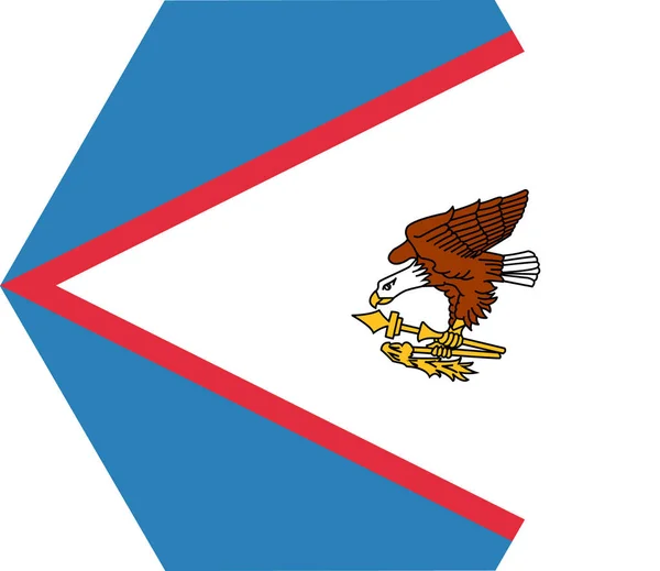 Ícone Bandeira País Americano Estilo Plano —  Vetores de Stock