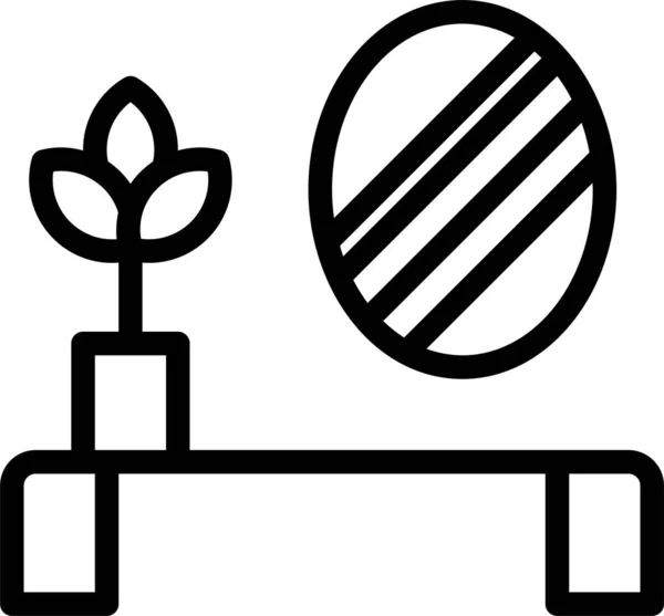 Значок Інтер Єру Меблів Стилі Контур — стоковий вектор