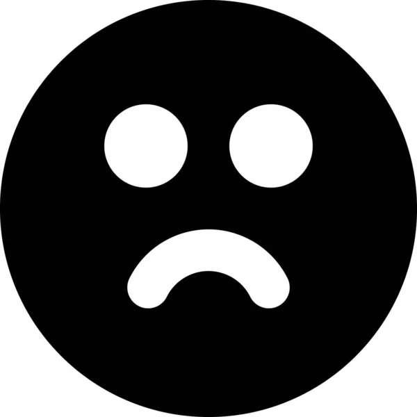 Avatar Kötü Emoji Simgesi Katı Stilde — Stok Vektör