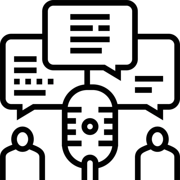 Discusión Icono Del Canal Radio — Vector de stock