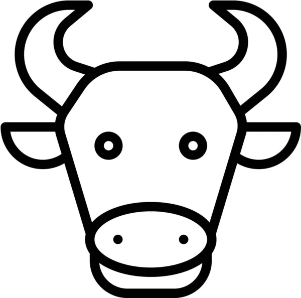 Animal Cow Mammal Icon Ramadaneid Category — Stock Vector