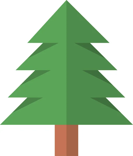 Ecology Nature Pine Icon Flat Style — 스톡 벡터