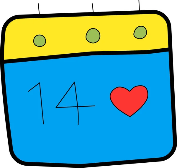 Calendar Date Day Icon Filledoutline Style — Stock Vector
