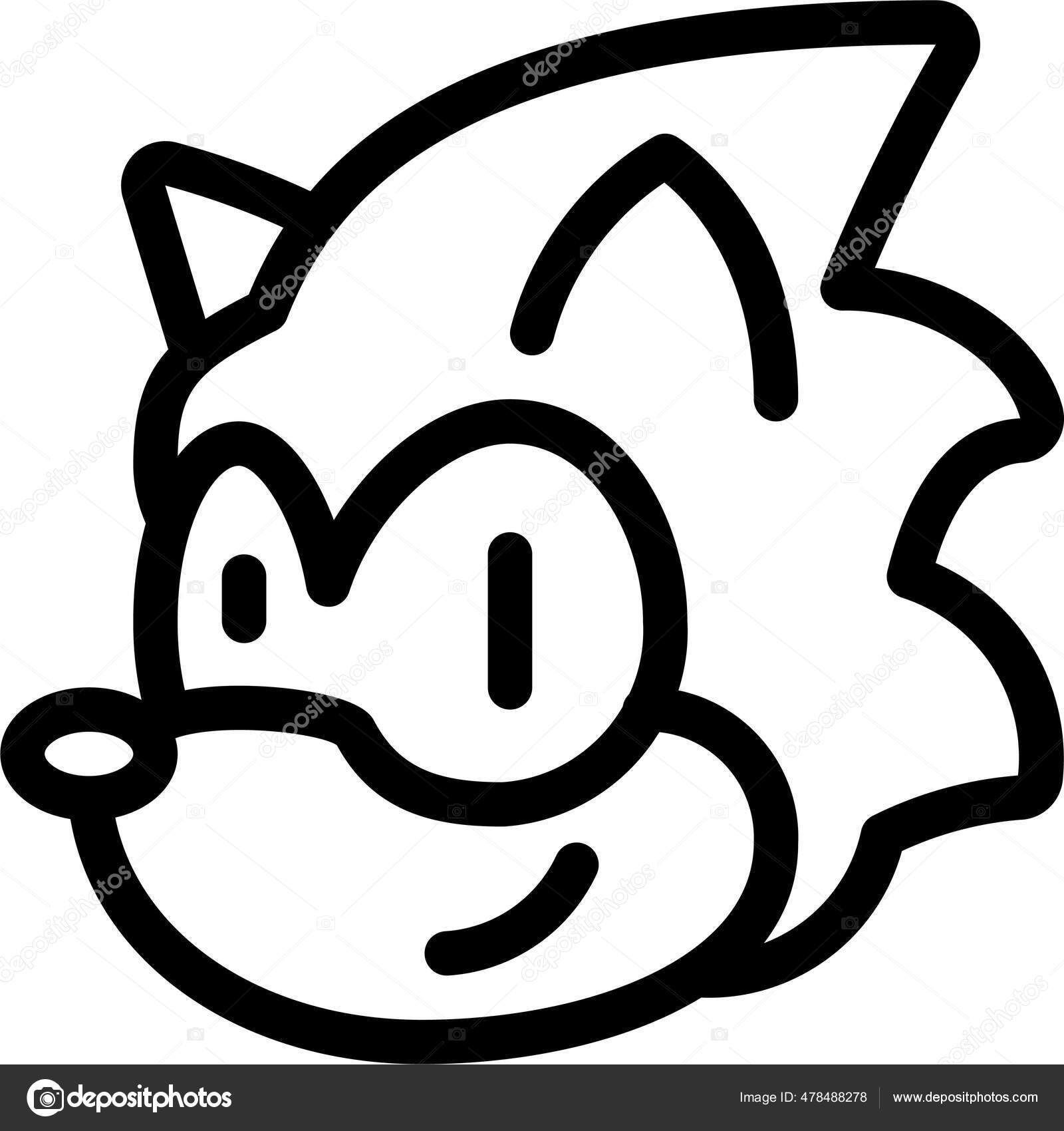 Super Sonic Outline PNG Transparent Images Free Download, Vector Files