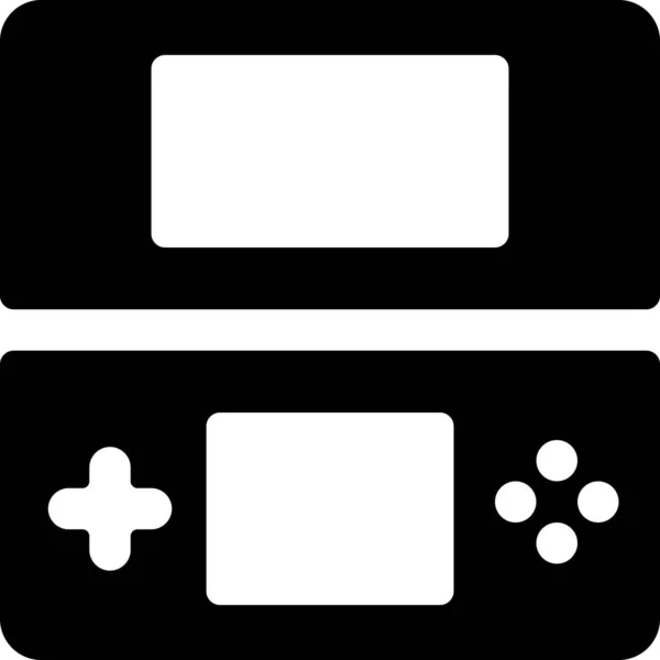 Nintendo Video Icon Solid Style — Stockový vektor