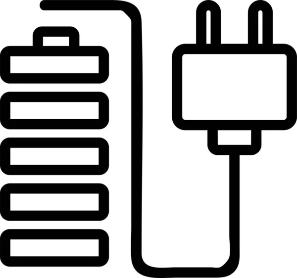 动作电缆充电图标 — 图库矢量图片