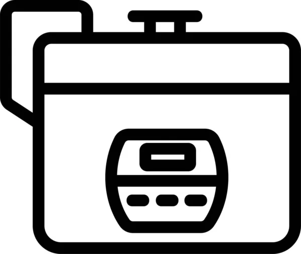 Dispositivo Cocina Icono Electrónico — Vector de stock