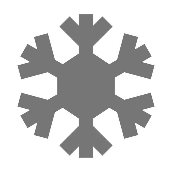 Icono Decoración Del Copo Nieve Navidad Estilo Sólido — Vector de stock