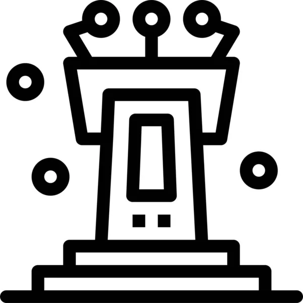 Pedestal Podium Icono Del Habla — Vector de stock