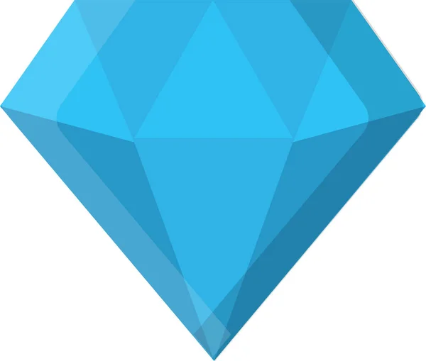 Icono Gema Cristal Diamante Estilo Plano — Vector de stock