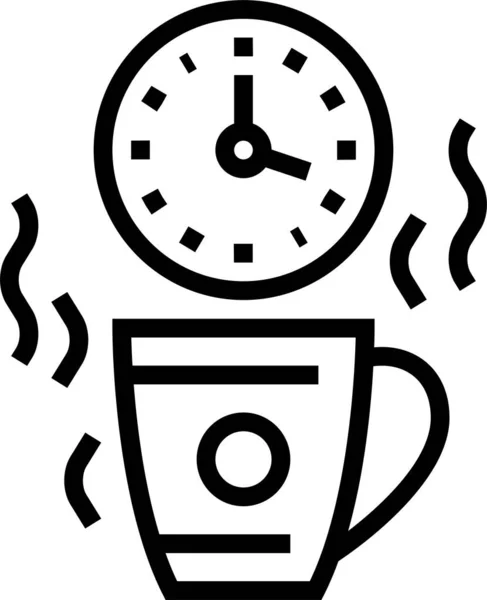 Coffee Break Forum Icon Outline Style — 스톡 벡터