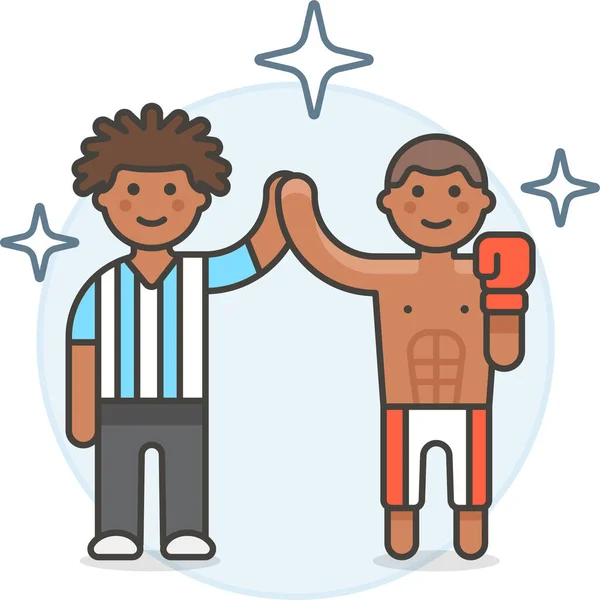 Икона Соревнования Боксу Категории Спорт — стоковый вектор