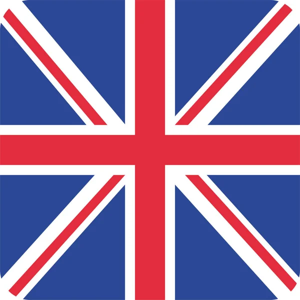 Brittisk Flagga Ikon Platt Stil — Stock vektor