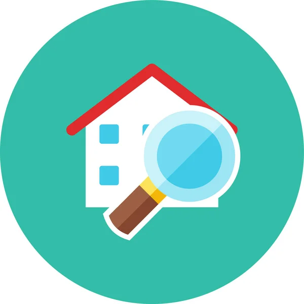 Find House Flat Icon Flat Style — Stock Vector