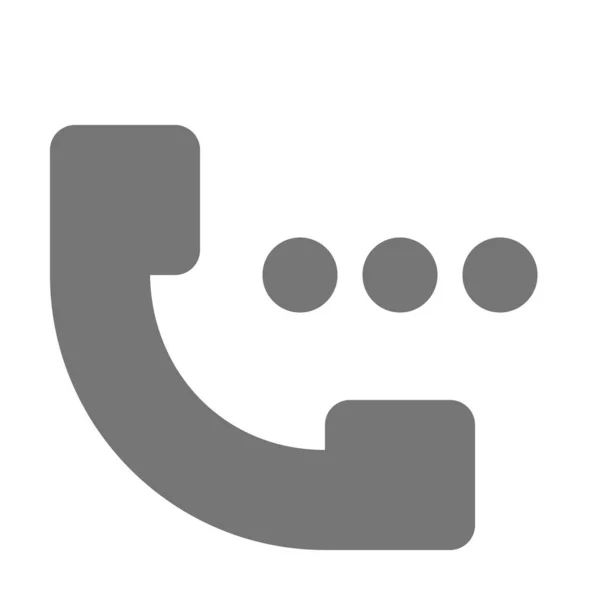 Telefono Chiamando Icona Del Telefono Stile Solido — Vettoriale Stock