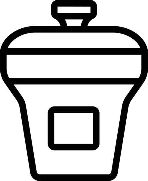Icône Couvercle Alimentaire Récipient — Image vectorielle