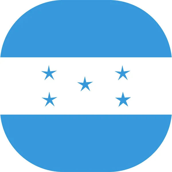País Bandera Honduras Icono Estilo Plano — Vector de stock
