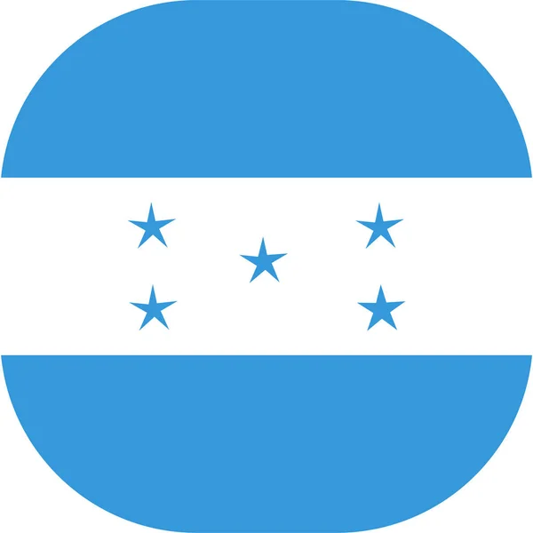 País Bandera Honduras Icono Estilo Plano — Archivo Imágenes Vectoriales