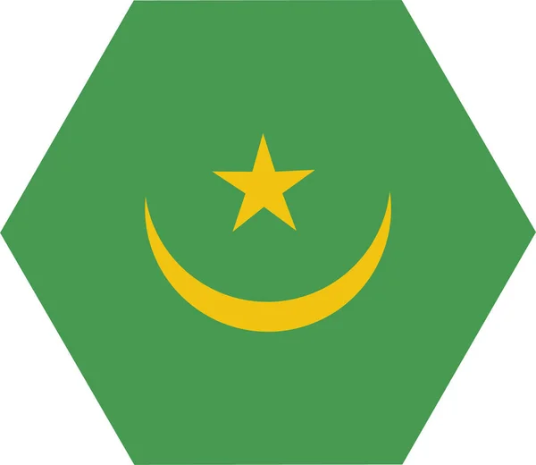 Икона Мавританского Флага Плоском Стиле — стоковый вектор