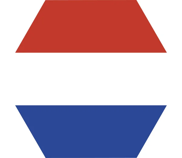 Kraj Holenderski Flaga Ikona Płaskim Stylu — Wektor stockowy