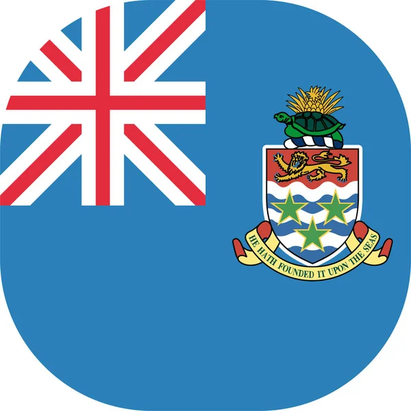 Εικονίδιο Σημαίας Χώρας Cayman Επίπεδο Στυλ — Διανυσματικό Αρχείο