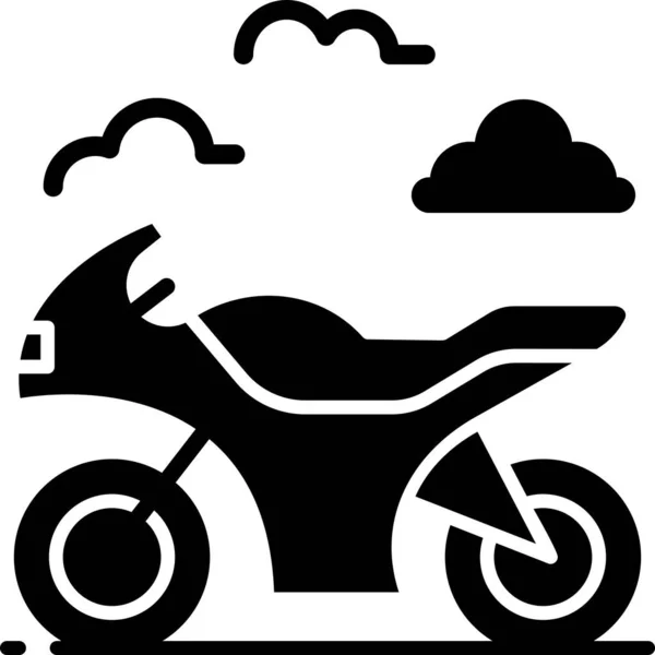 Vélo Voyage Moto Icône — Image vectorielle