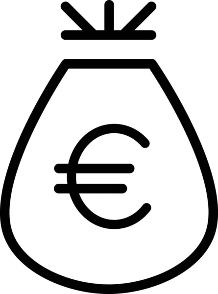 Τσάντα Επιχειρηματικό Εικονίδιο Μετρητών Στυλ Περίγραμμα — Διανυσματικό Αρχείο