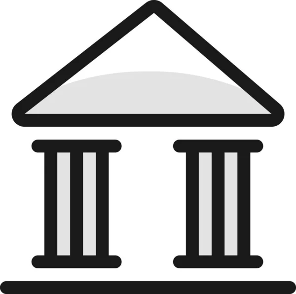 Ukládání Ikony Vyplněného Obrysu Banky Stylu Vyplněného Obrysu — Stockový vektor