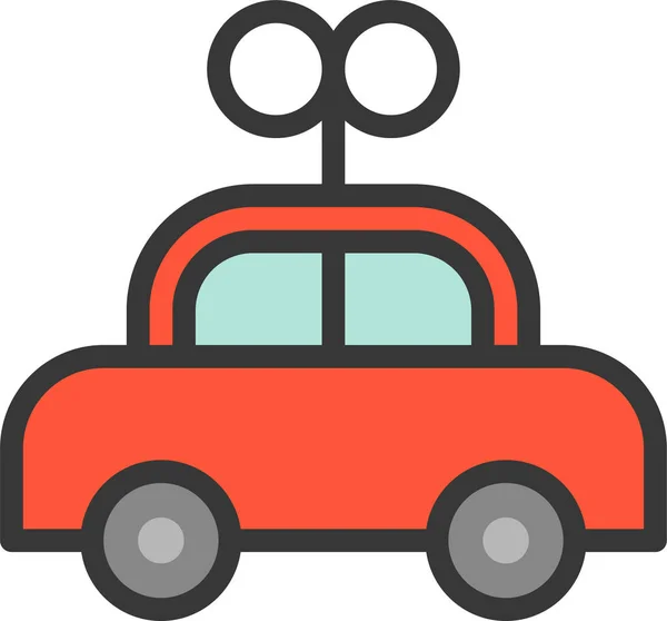 Bauble Car Plaything Icon Filledoutline Style — 스톡 벡터