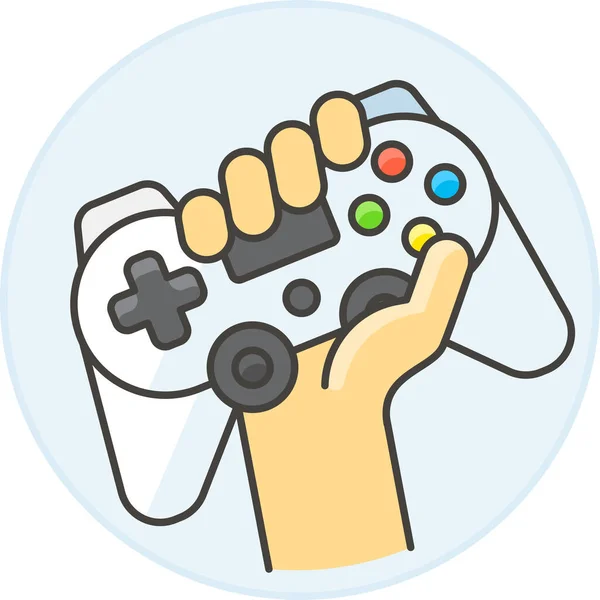 游戏类别中的游戏手控制器图标 — 图库矢量图片