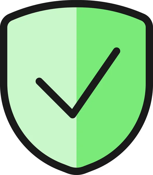 Shield Check Filledoutline Ícone Estilo Filledoutline — Vetor de Stock