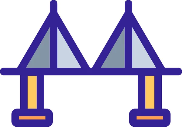 Architectuur Brug Contour Icoon Stedenstedenontwerp Categorie — Stockvector