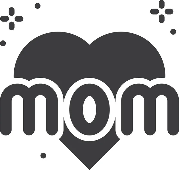 Dia Ícone Amor Coração Categoria Mothersfathersday — Vetor de Stock