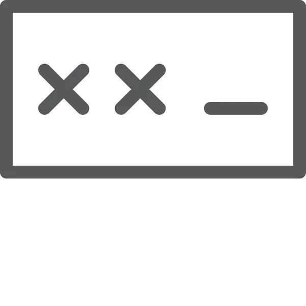 Ikon Kode Akses Sandi Dalam Gaya Outline - Stok Vektor