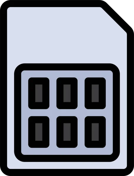 Ikona Telefonu Komórkowego Karty — Wektor stockowy