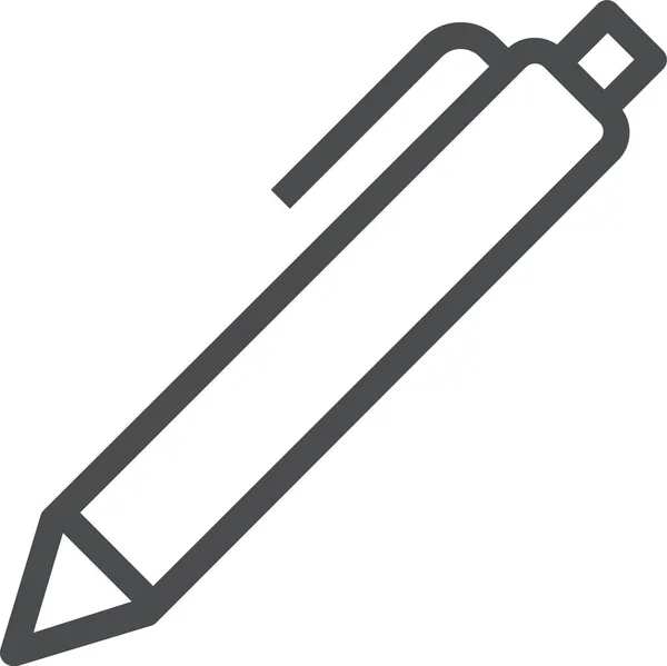 鉛筆のアイコンをアウトラインスタイルで描く — ストックベクタ