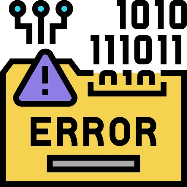 Icono Integración Del Sistema Error Estilo Filledoutline — Vector de stock