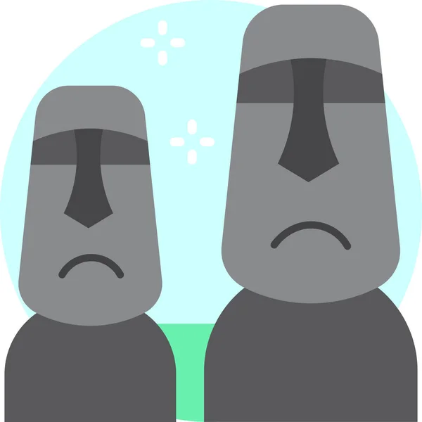 Moyai Emoji Moai Emoji Easter Island Black Sticker for Sale by