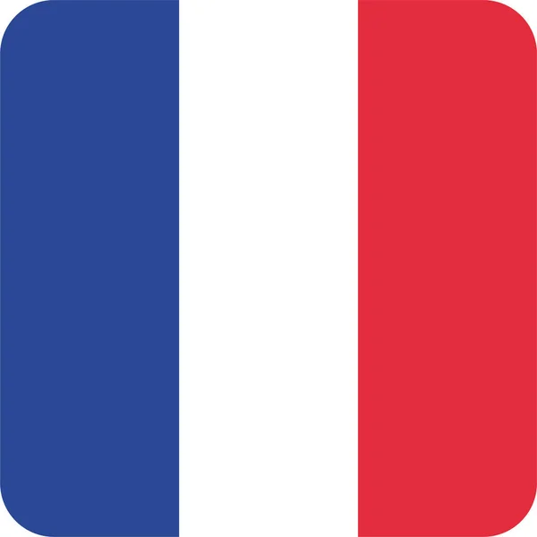 Francouzská Vlajka Země Ikona Plochém Stylu — Stockový vektor