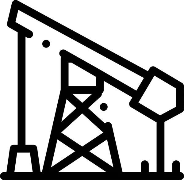 Icona Dell Industria Del Gas Costruzione Stile Contorno — Vettoriale Stock