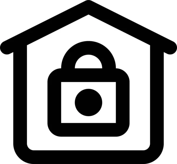 Domácí Dům Internetové Ikony Stylu Osnovy — Stockový vektor