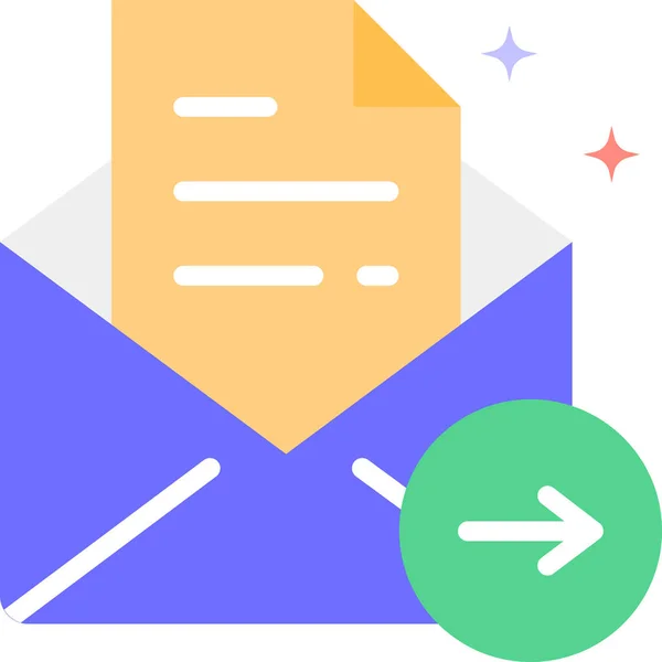 Enviar Ícone Plano Mail — Vetor de Stock