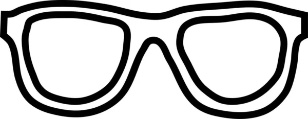 Ícone Óculos Eyecare Acessório Estilo Esboço — Vetor de Stock