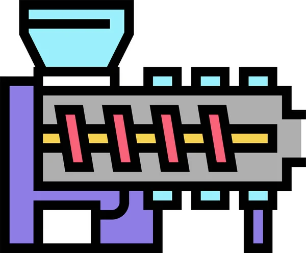 Heißschmelze Extrusion Symbol Filledoutline Stil — Stockvektor