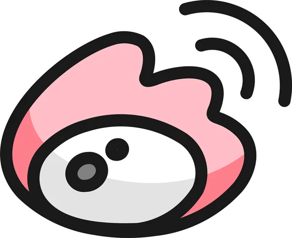 フィード Sina Weibo Icon Filledoutline Style — ストックベクタ