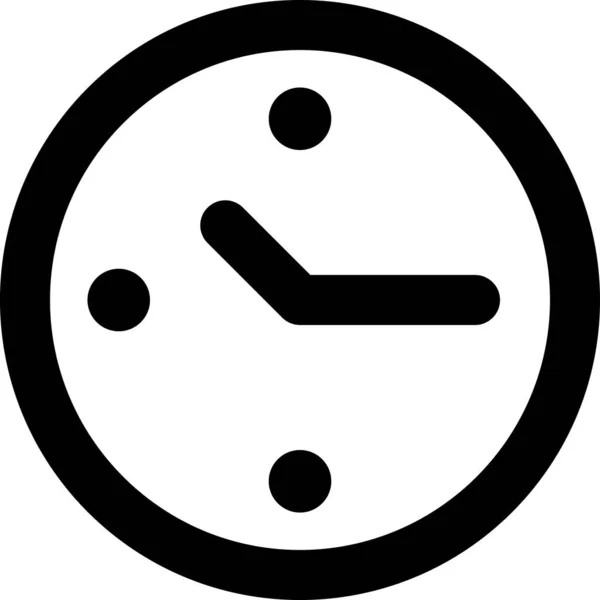 Horloge Icône Cercle Temps Dans Style Solide — Image vectorielle