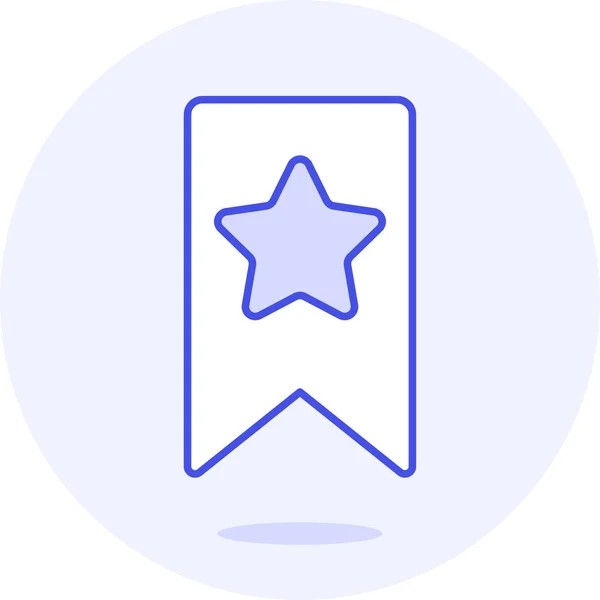 Pennant Star Rewards Icon Filledoutline Style — Stock Vector