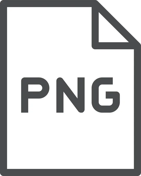 File Png Document Icon Umrissstil — Stockvektor