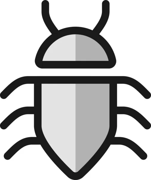 Computer Bug Filledoutline Icon Stil Filledoutline — Vector de stoc