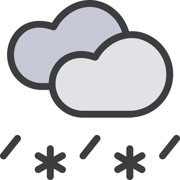 Cloud Clouds Rain Icon Filledoutline Style — Stock Vector